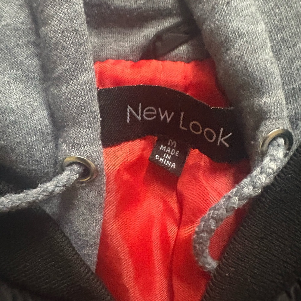 New Look Gray and Red Hoodie
